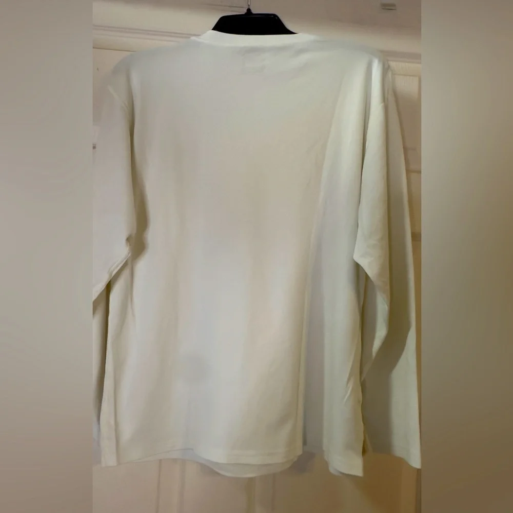EUC‎ The North Face Unisex Classic White Polyester Layer long sleeves Tee Size M
